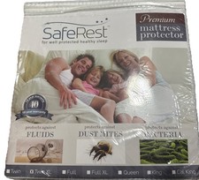 SafeRest Premium Hypoallergenic Mattress Protector Waterproof Vinyl Free Twin XL