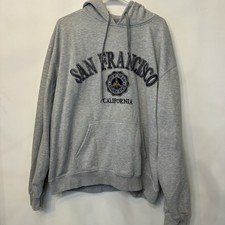 Unisex San Francisco California Hooded Sweatshirt 2XL Gray