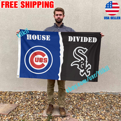 Chicago Cubs vs Chicago White Sox House Divided Flag 3x5 ft Banner 2026 MLB
