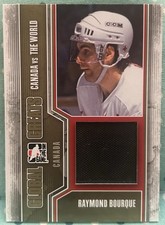 RAYMOND BOURQUE 2011 In The Game Canada vs World Global Greats Pant Relic GOLD