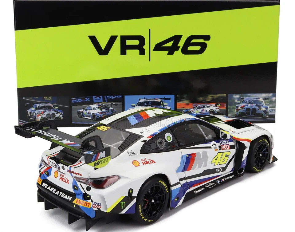 MINICHAMPS 1:18 VALENTINO ROSSI BMW M4 GT3 TEAM WRT #46 6th 12h BATHURST 2023 - Immagine 2 di 4
