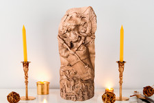 Baba Yaga Wood Carved Statue Witch Statue Baba Yaga's Hut