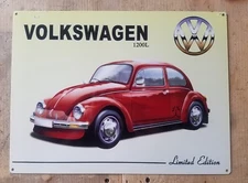 VW beetle bug 1200L vintage advertisement reproduction steel sign