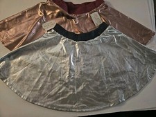 365 KIDS GIrls Pink  Silver Metallic Elastic Waist Skirt Lot SIZE 8