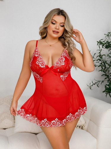 Womens Sexy Lingerie Sleepwear Lace Dress Underwear Babydoll Nightwear Plus Size - 第 134/152 張圖片