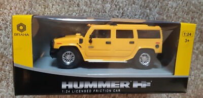 Hummer H2 ~ Maßstab 1:24 Reibwagen von Braha ~ gelb 