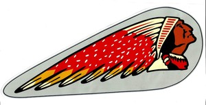 "INDIAN MOTORCYCLE" 30cm Vinyl Decal Sticker FUEL TANK ...