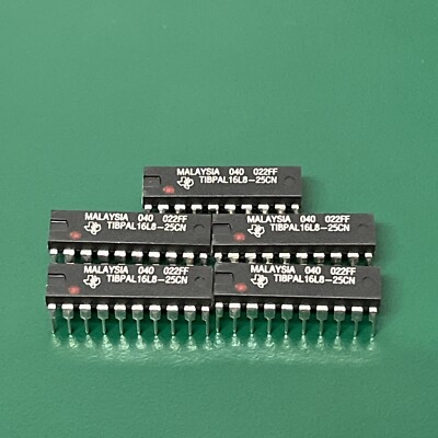 TI TIBPAL16L8-25CN Simple, Programmable Array Logic, 20 Pin, Plastic, DIP 5 PCS