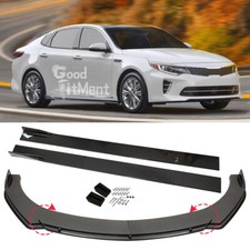 Für KIA Optima Frontlippe Spoilerschwert + Seitenschweller Kohlefaser Schwarz