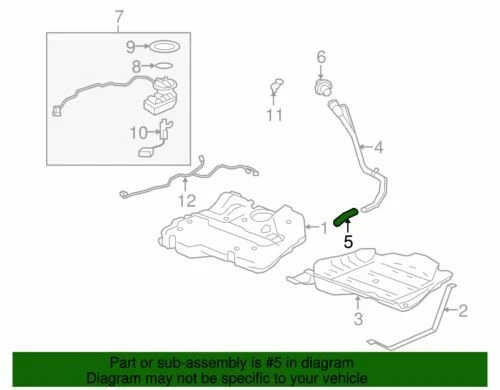 Manguera de llenado genuina GM 2007-2010 Chevrolet Pontiac Malibu Saturn Aura 15839218 Foto 2 de 2