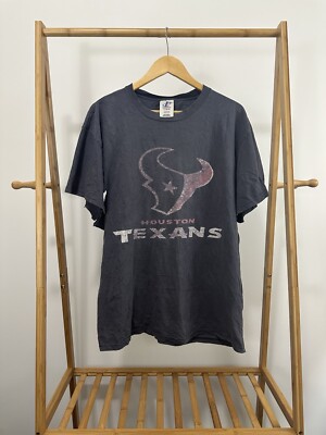 VTG Houston Texans NFL Football Faded Thrashed Worn T-Shirt L
