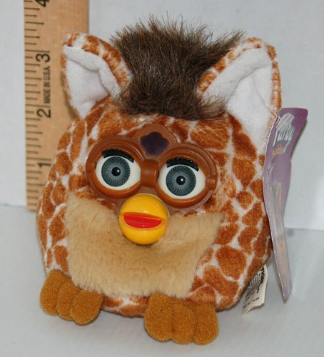 Furby Buddies Plush Stuffed Tiger 1999 Vintage Hug Please Tag Beanie Mini plush
