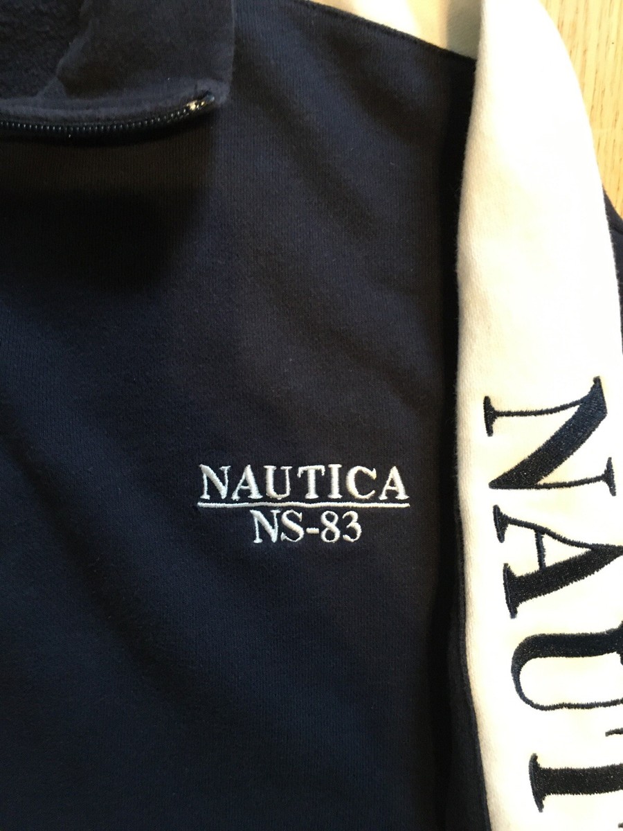 NAUTICA Sportswear Sweater 1/4 Zip Size XL NS-83 Flag Patch