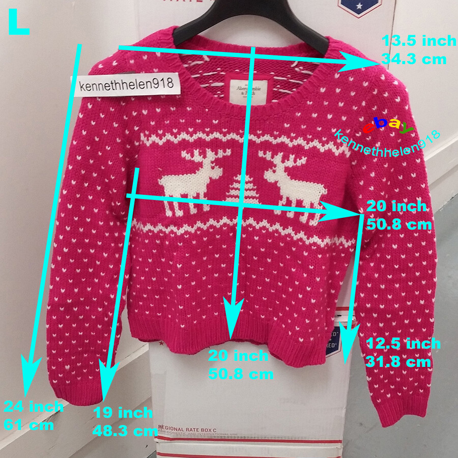 ABERCROMBIE FITCH GEMMA SWEATER PINK WOMENS SIZE LARGE UK