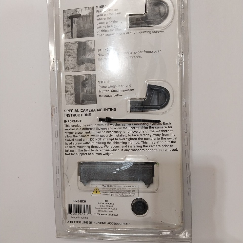 HME Products Treestand Better Camera Holder Arm Extendable 360 BCH