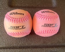 2 Wilson Soft Compresion SST Level 1 Softball Pink Ball 11  A9317 TAR Training