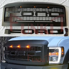 Upgrade Grill for 2008-2010 Ford F250 F350 Raptor Style  Bumoer Grille Black