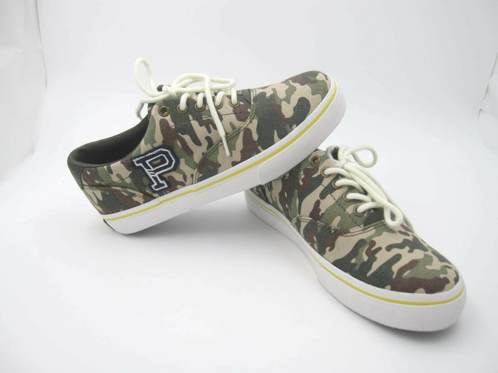 New Youth Ralph Lauren Polo Thornton Letter P Camo Shoe Size 1 (A131