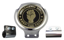 Northern Soul Black & Gold Design Scooter Bar Badge - FREE BRACKET & FIXINGS