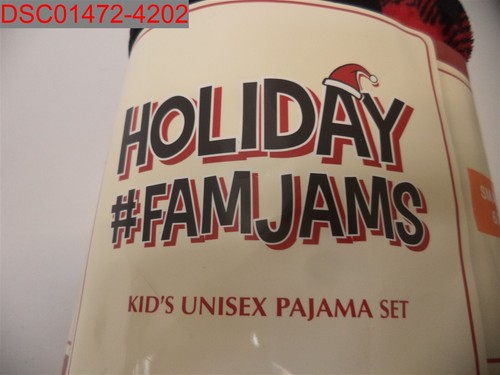 Holiday Fam Jams Unisex Kids Multicolor 2 Piece Pajama Set, S (6/7) 190624202420 - Picture 3 of 8