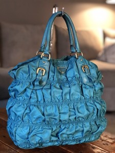 prada ruched nylon bag