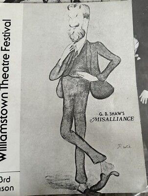 Williamstown Festival Theatre Program Misalliance 1977 Blythe Danner Peter Evans