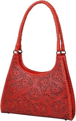 American Darling Hand Tooled Leather Western Hobo Purse - ADBGZ758B
