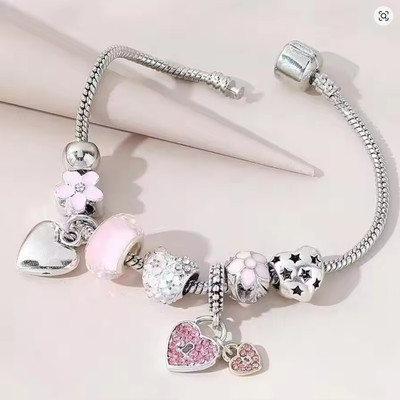 Armband passend für Pandora Charms Anhänger 18,5cm inkl. Charms ! HOT Schmuck !
