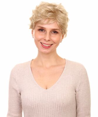Doris - Straight Kanekalon Synthetic Fiber Full Wig, 2 - 3 in, Light Blonde