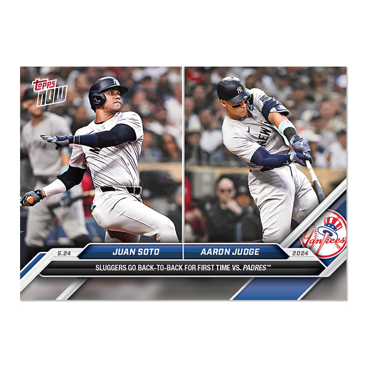 2024 Topps Now 232 Soto & Judge First B 2 B HR's for Duo-Free Shipping!
