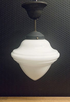 Jugendstil Deckenlampe Leuchte HäNgelampe Glas Messing Lampe Antik Art Deco