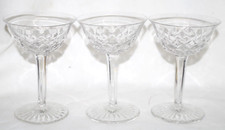  43 - 3 Crystal BURGOS Baccarat Stem Champagne Glasses Stamped