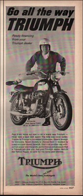 1967 motorcycle helmet 1967 Vintage ad TRIUMPH retro Motorcycle Helmet photo 07/06/23