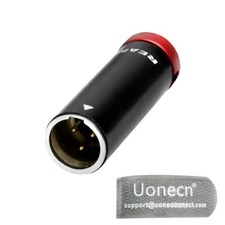 Uonecn Low-Profile Mini XLR 3Pin Connector, LP XLR Connector Mini, Right Angle M