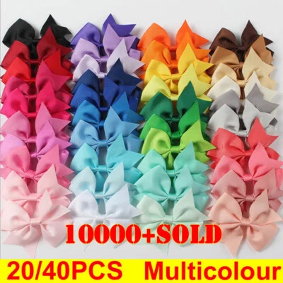 20/40PCS Kids Baby Girls Bow Hair Clip Children Toddler Flowers Hair Accessories
