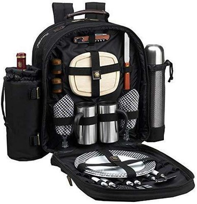 picnic backpack for 2 with flask