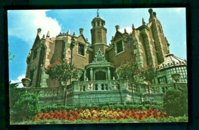 Postcard Disney World The Haunted Mansion Hovering Over the Riverbank. B2