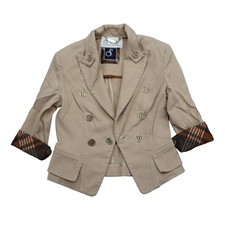 Scofield British Heritage Blazer Womens Brown Quarter Sleeve Peak Lapel Jacket