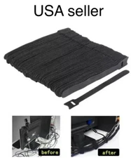 10 TWIN-PACK VELCR Brand Ties Cable Organizer Wraps Reusable Die Cut Straps