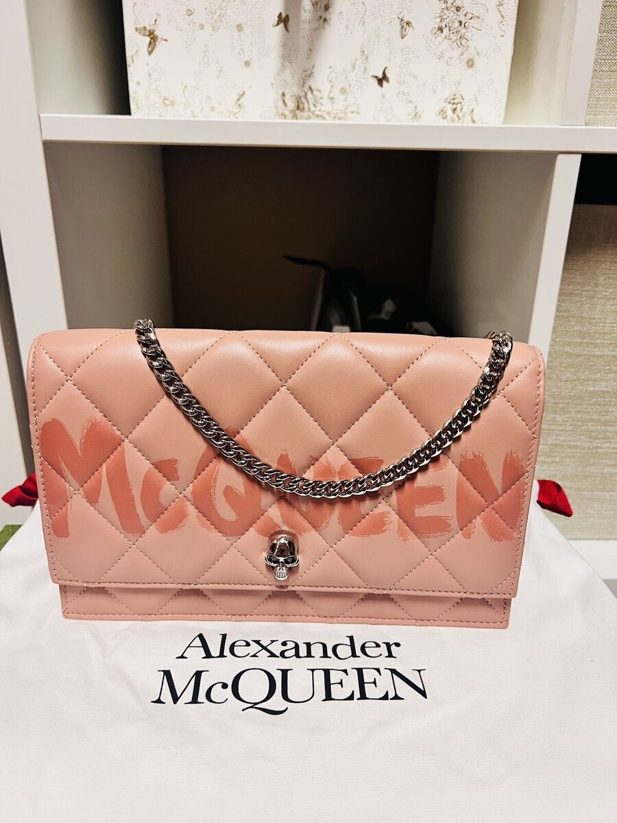 Alexander McQueen Graffiti Skull Quilted Leather Crossbody Alexander McQueen Graffiti Skull Quilted Leather Crossbody