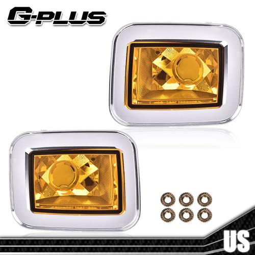 Front Turn Signal Lights Amber Lens Parking Lamps Fit For 2003-2008 H2 Hummer