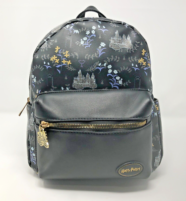 Harry Potter Hogwarts ICONS Blue Floral Wizarding World Bioworld Mini Backpack Harry Potter Blue Mini Backpack Wizarding | Mercari main image 4