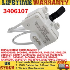 3406109 Dryer Door Switch For Whirlpool Kenmore Maytag 3406107 3406100 3405101