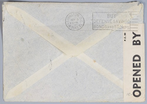 Mayfairstamps Switzerland 1941 Censored to Washington DC Usa Airmail Cover aaa_8 - Photo 2 sur 2