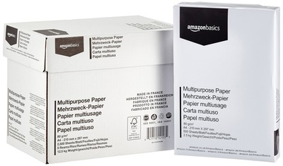 Amazon Basics Mehrzweck Kopierer Papier, A4 80 GSM, 2500 Stück (Packung