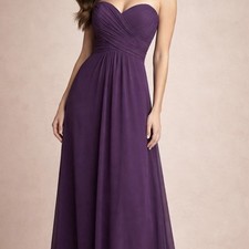 Allure Bridals Strapless Gown Amethyst Purple Bridesmaid Prom Dress