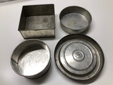 4 Vintage 1960s/early 1970s cake tins/Tala flan tin baking loose-bottomed tin