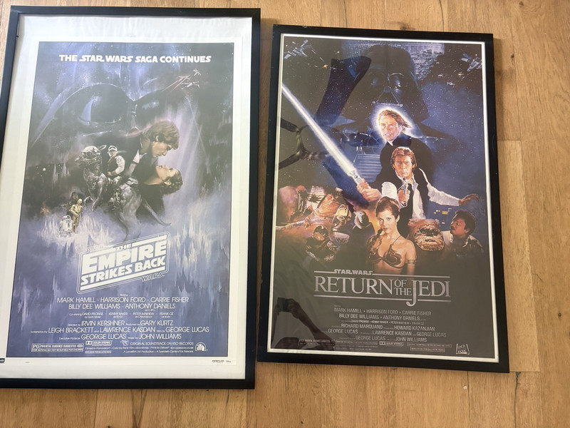 Star Wars Lot of 2 Framed Posters - Empire Strikes Back & Return of Jedi