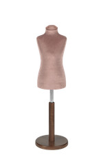 Busto bambino 4.6 anni base noce Velluto Rosa Blush 
