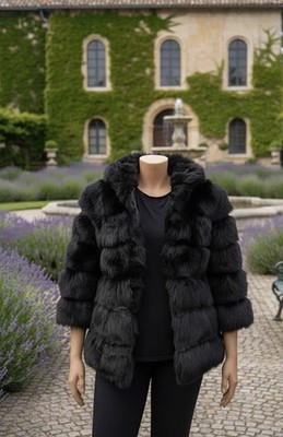 Black Vegan Fur Faux